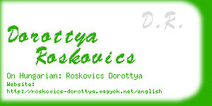 dorottya roskovics business card